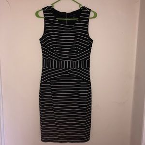 Tribal Black & White Striped Dress